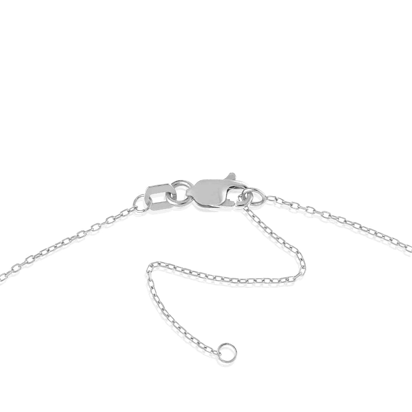 Customizable 14K Yellow Gold White Rose Vertical Nameplate 14"-18" Adjustable Necklace