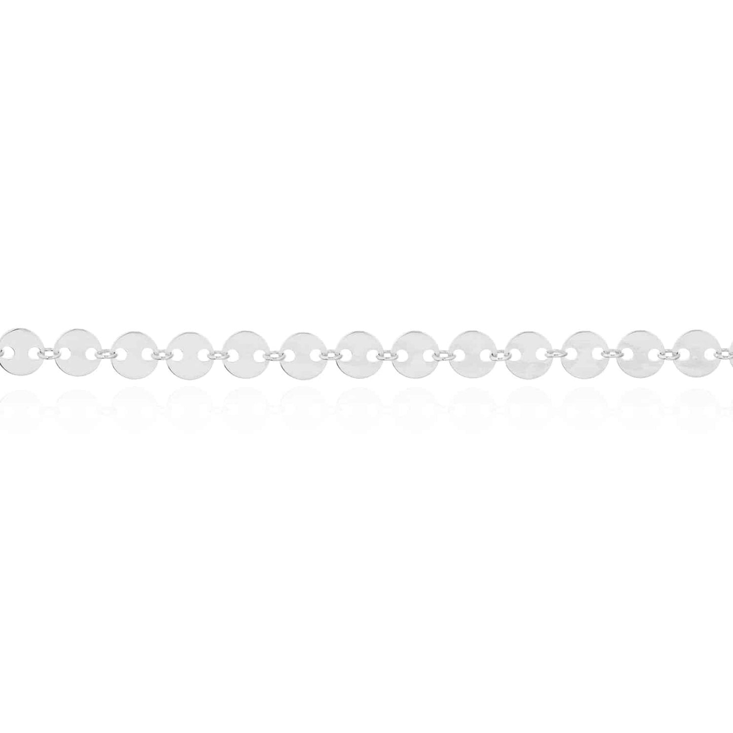 14K Real Gold Yellow White Mini Discs Anklet Bracelet 9"-10" Adjustable
