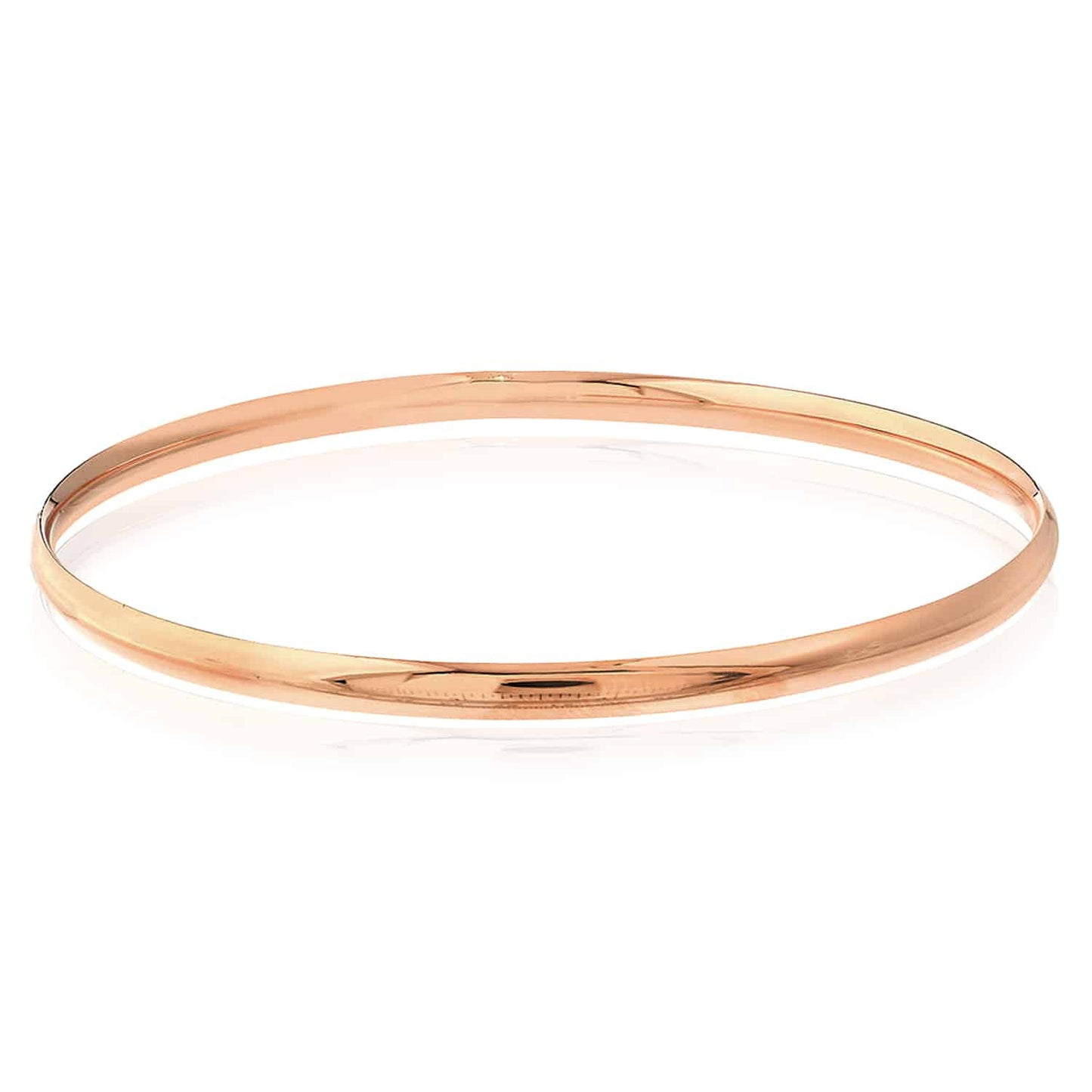 14K Real Gold Yellow White Rose Tube Slip-On Bangle Bracelet 8"