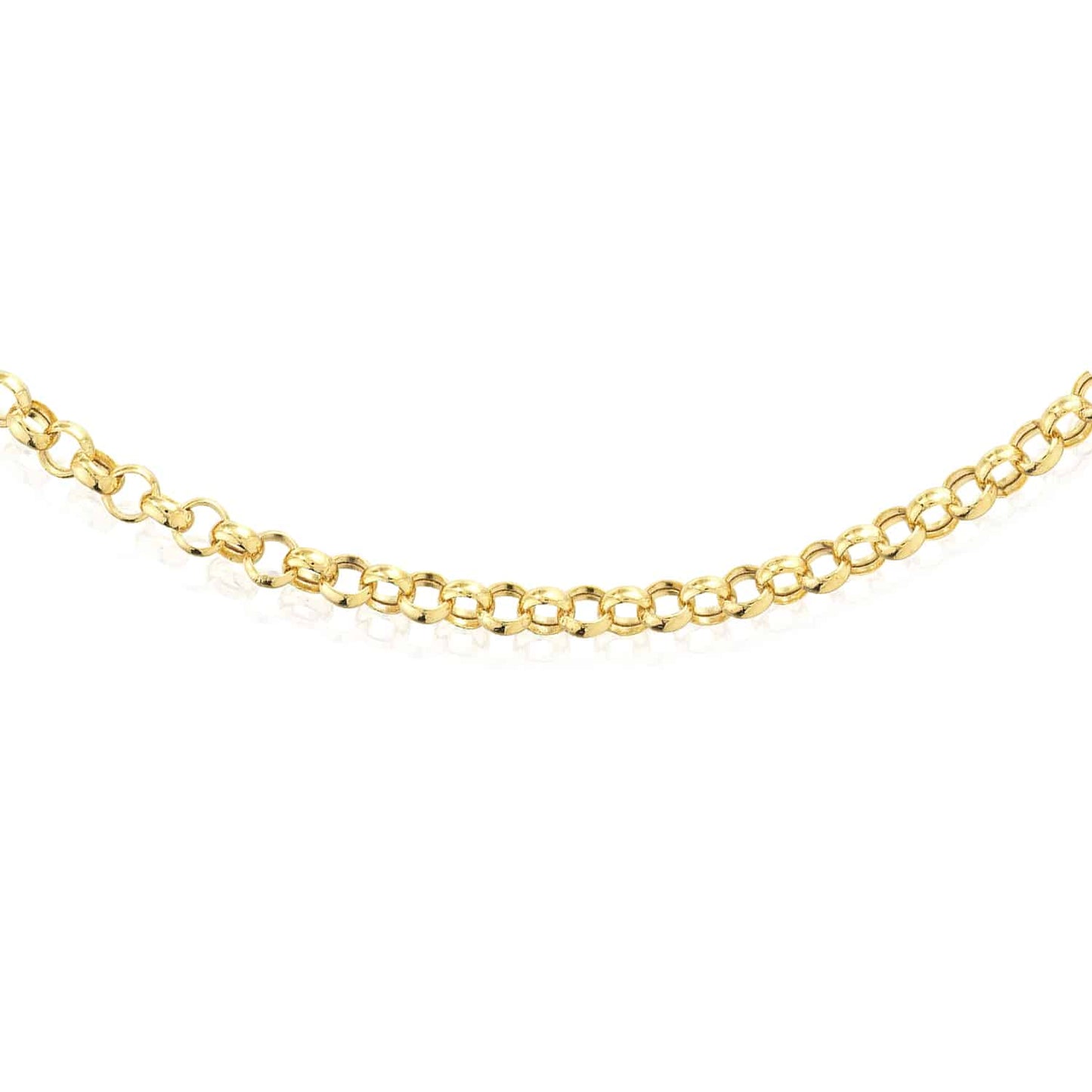 14K Real Gold Yellow White 4mm Rolo Chain Necklace 16"-24"