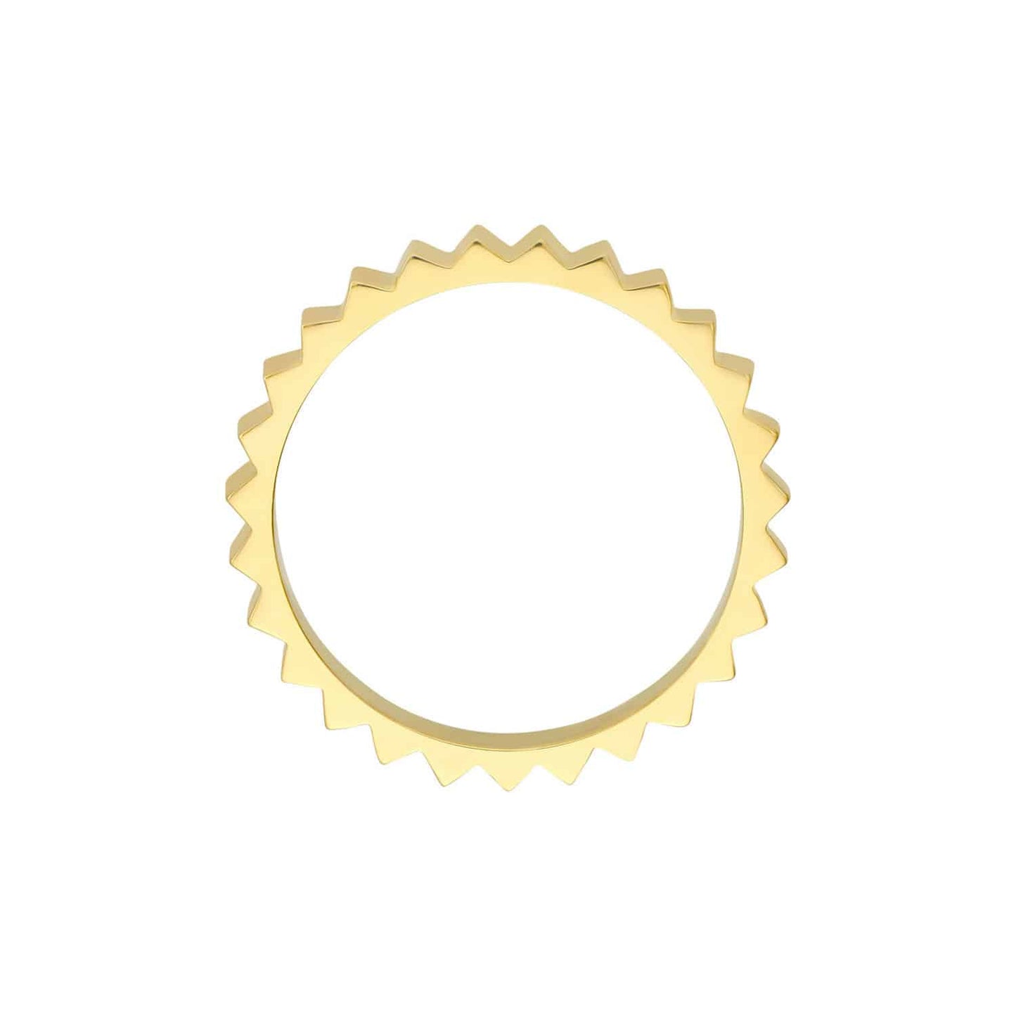 14K Real Gold Fluted Band Ring