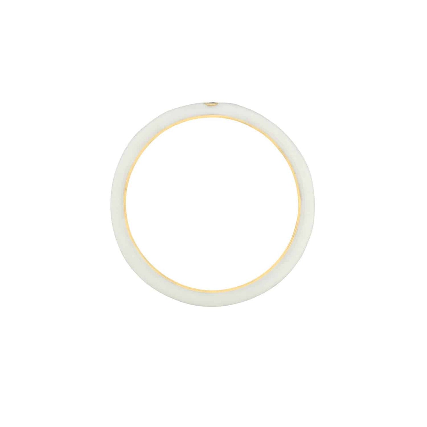 0.02CT Real Diamond 14K Real Gold Yellow White Enamel Band Ring