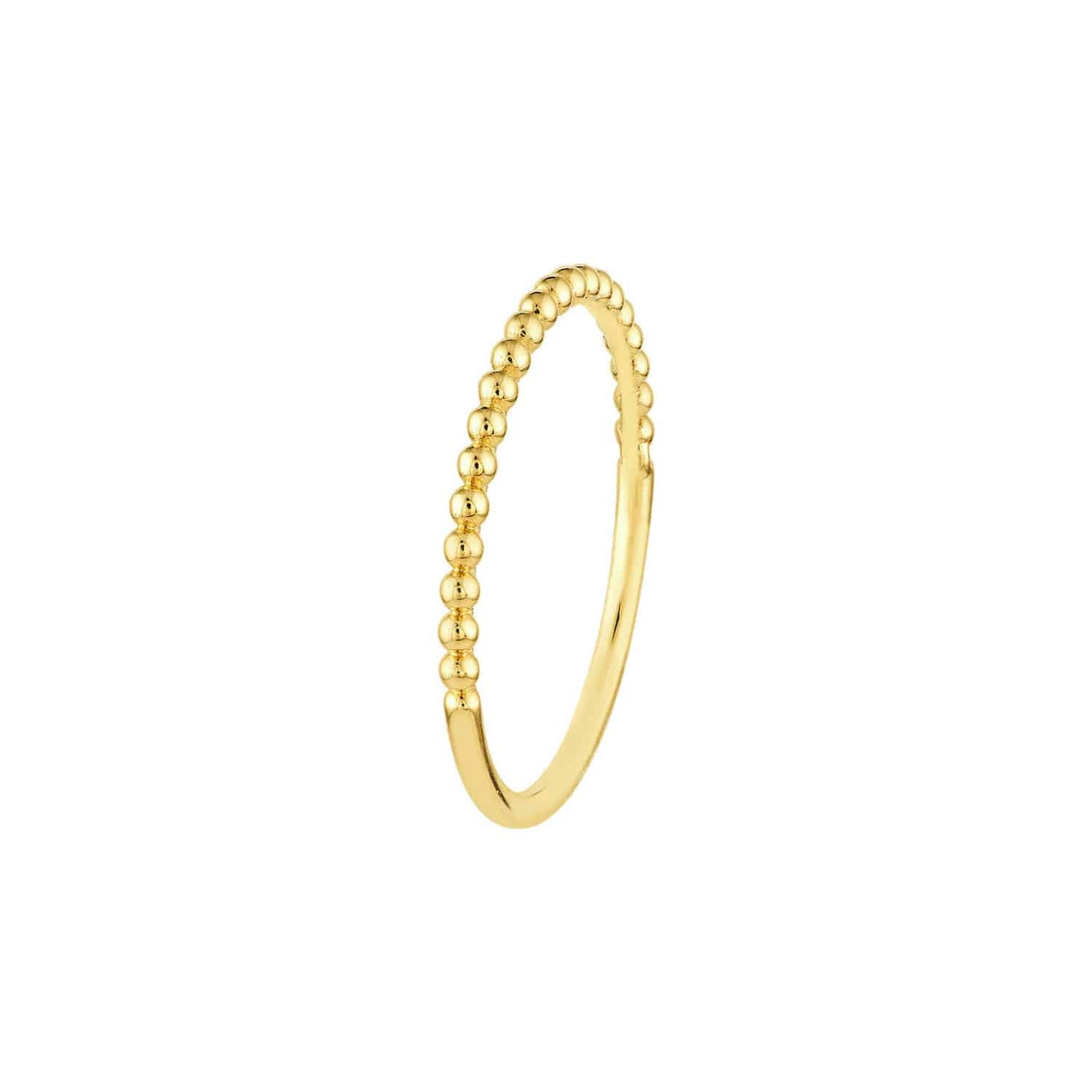 14K Gold Beaded Single Row Cocktail Ring