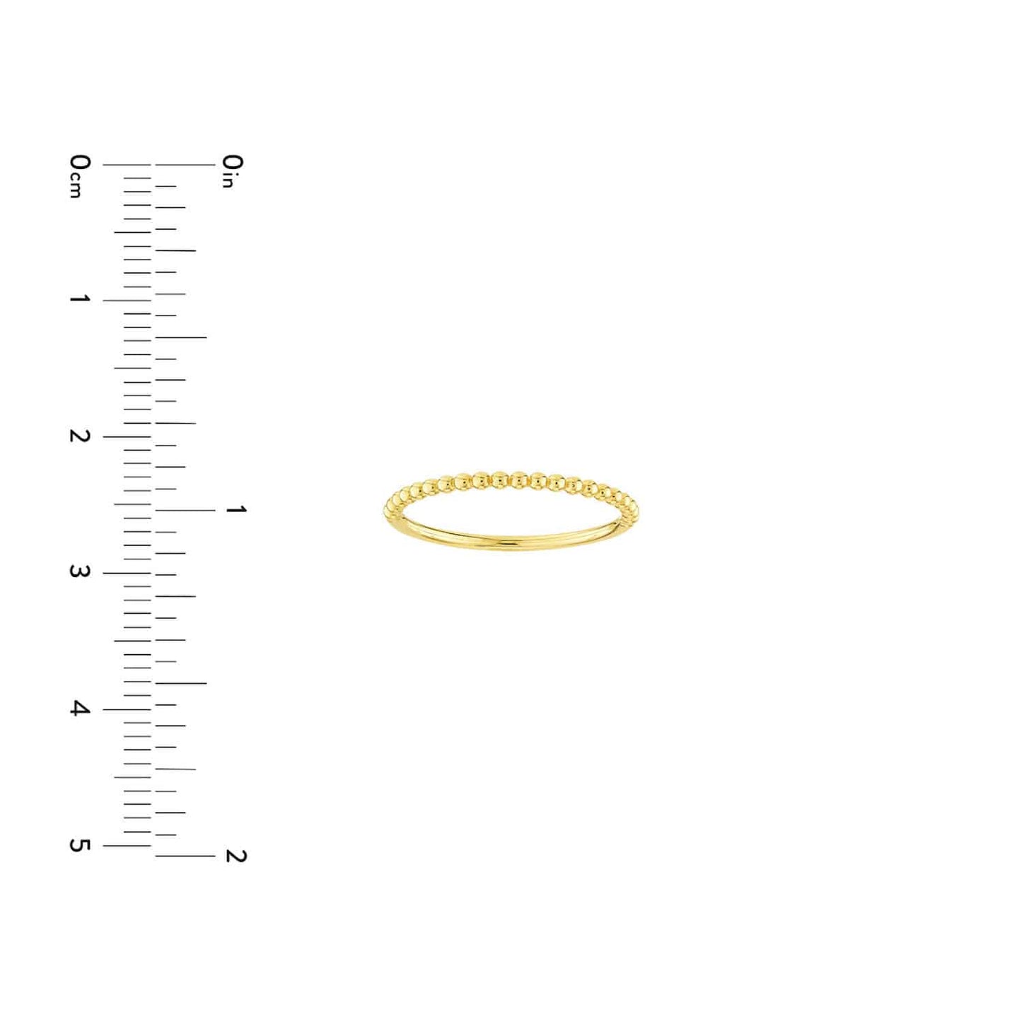 14K Gold Beaded Single Row Cocktail Ring