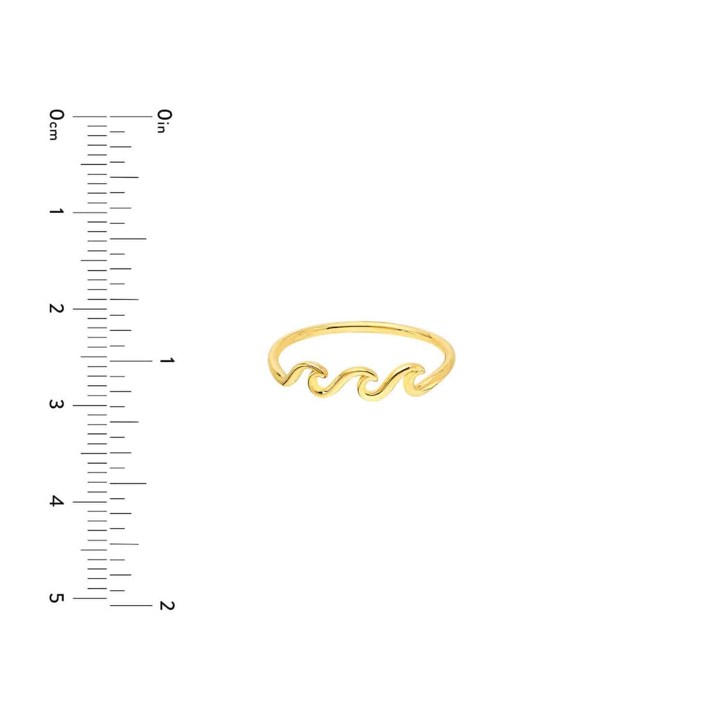 14K Gold Triple Wave Cocktail Ring