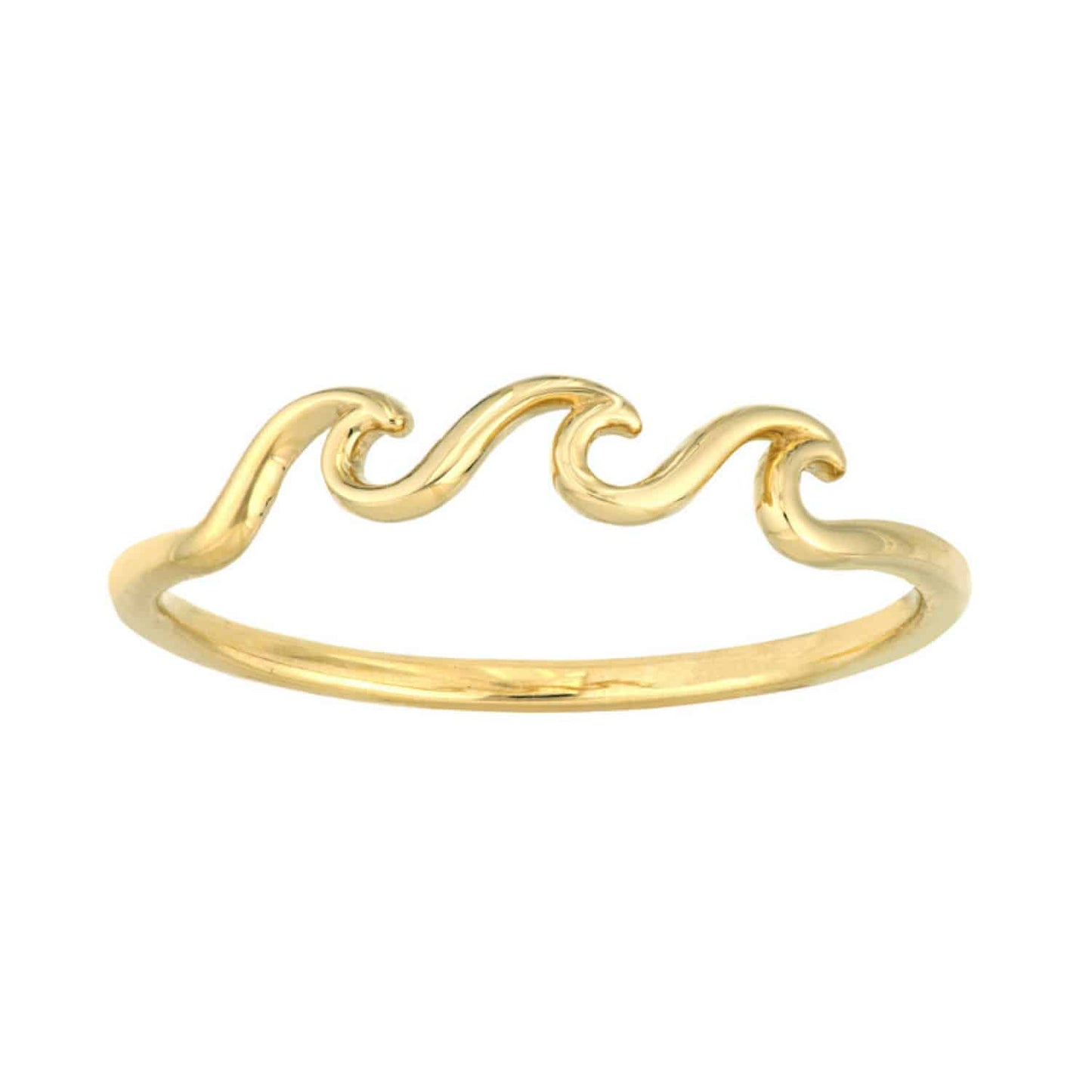 14K Gold Triple Wave Cocktail Ring