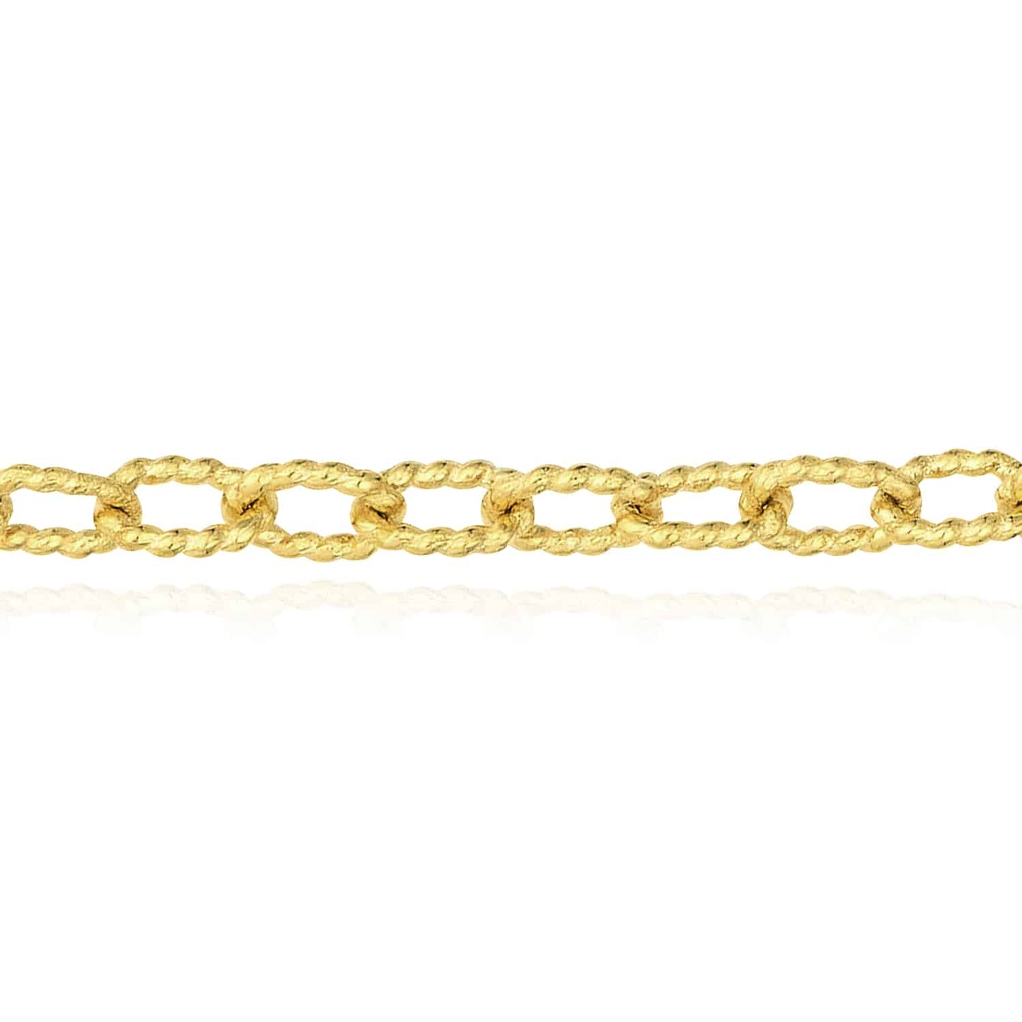 14K Gold Yellow 3.8mm Twisted Cable Bracelet 7.5"