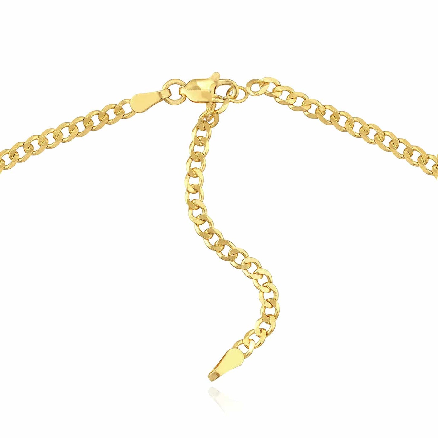 Solid 14K Real Gold Dual Coin Cuban Necklace 16"-18" Adjustable