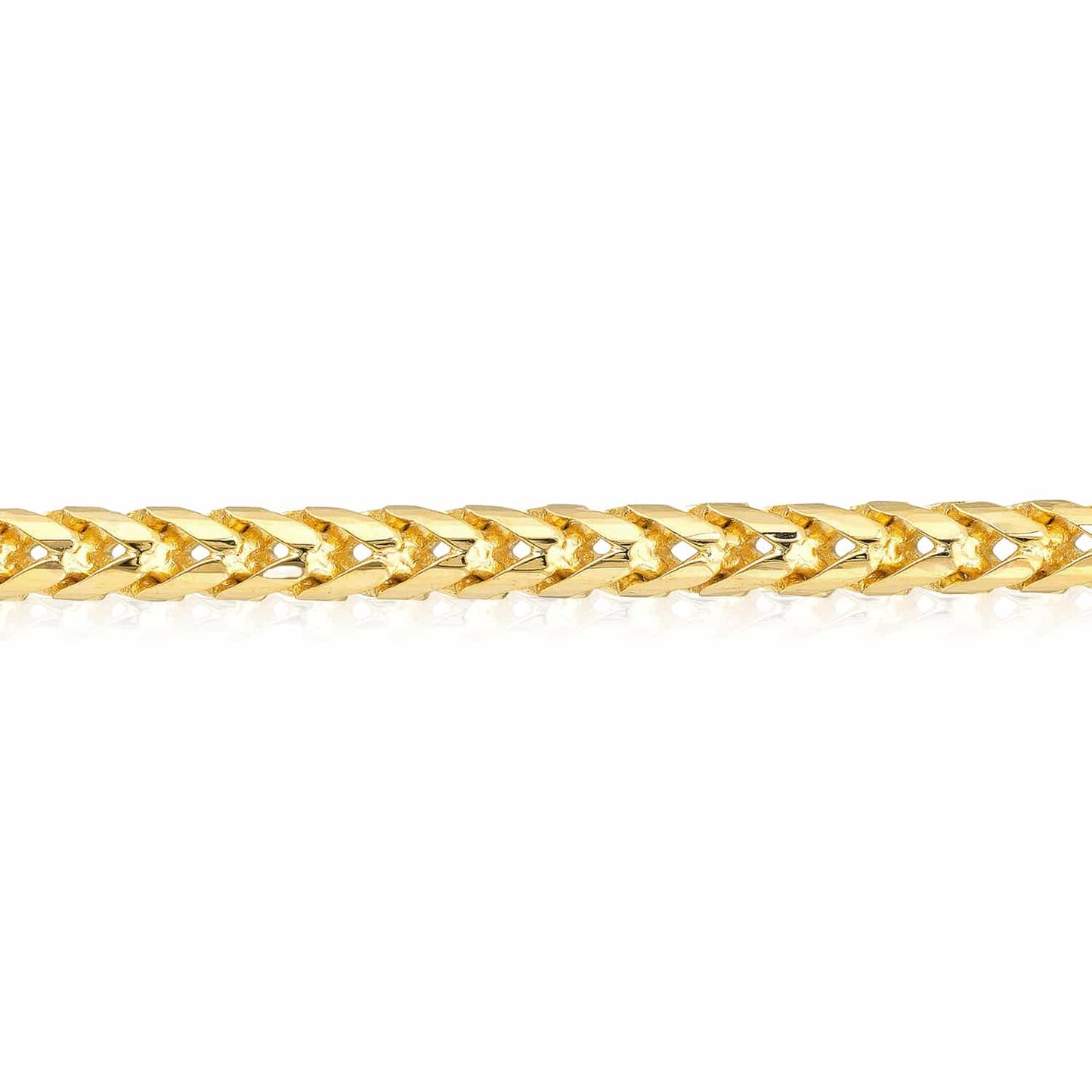 Solid 14K Real Gold Yellow 3.7mm Franco Bracelet 8.5"