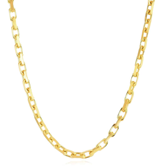 14K Yellow Gold 2.5mm Luxe Cable Chain (Solid Links) 18"-24"
