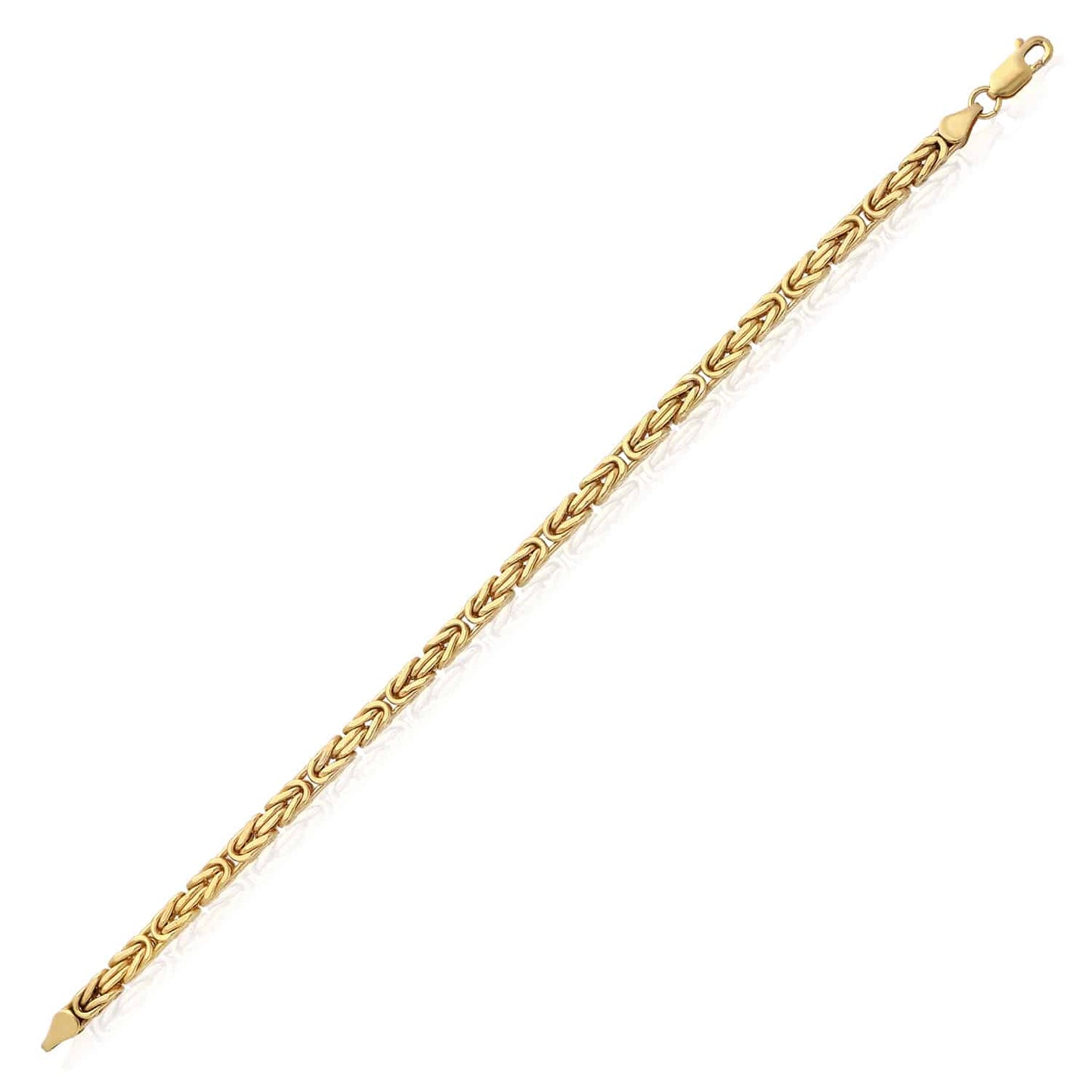 10K Gold Yellow 4mm Byzantine Bracelet 8"