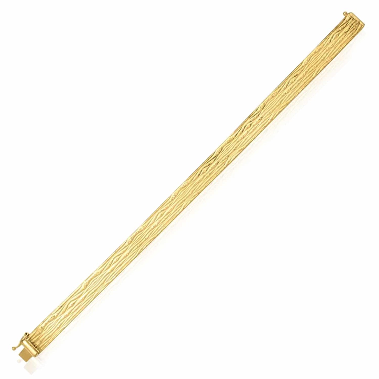 Solid 14K Real Gold Yellow White 8mm Glacier Omega Bracelet 7"