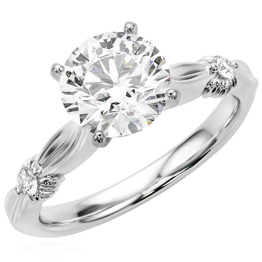 1.06CT Lab-Grown Diamond 14K White Gold Sculpted Infinity Engagement Ring