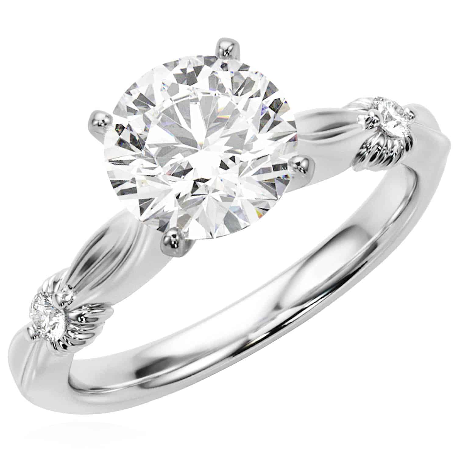 Lab-Grown Diamond 14K White Gold Sculpted Infinity