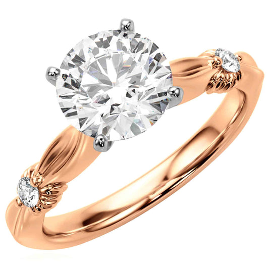 1.56CT Lab-Grown Diamond 14K Rose Gold Sculpted Infinity Engagement Ring