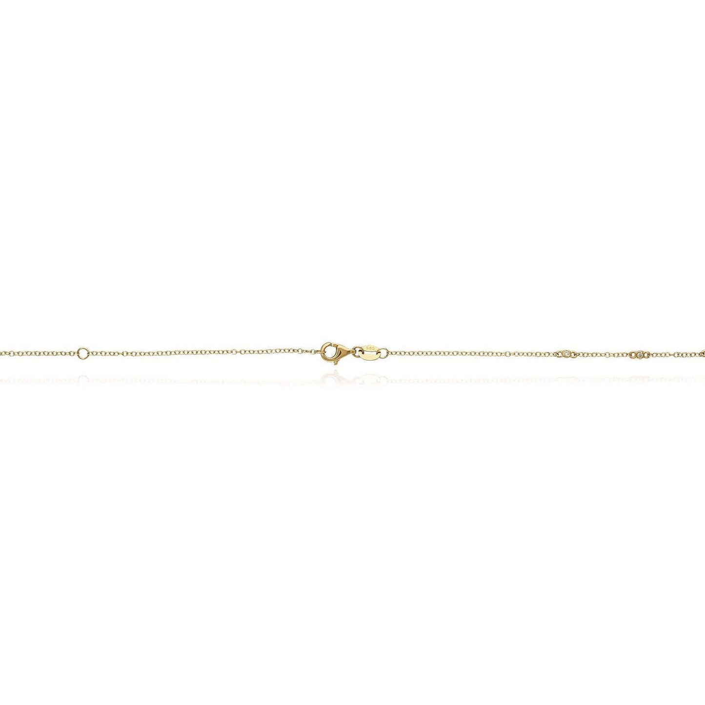 0.62CTW Natural Diamond 14K Gold Pear Adjustable 16"-18" Necklace