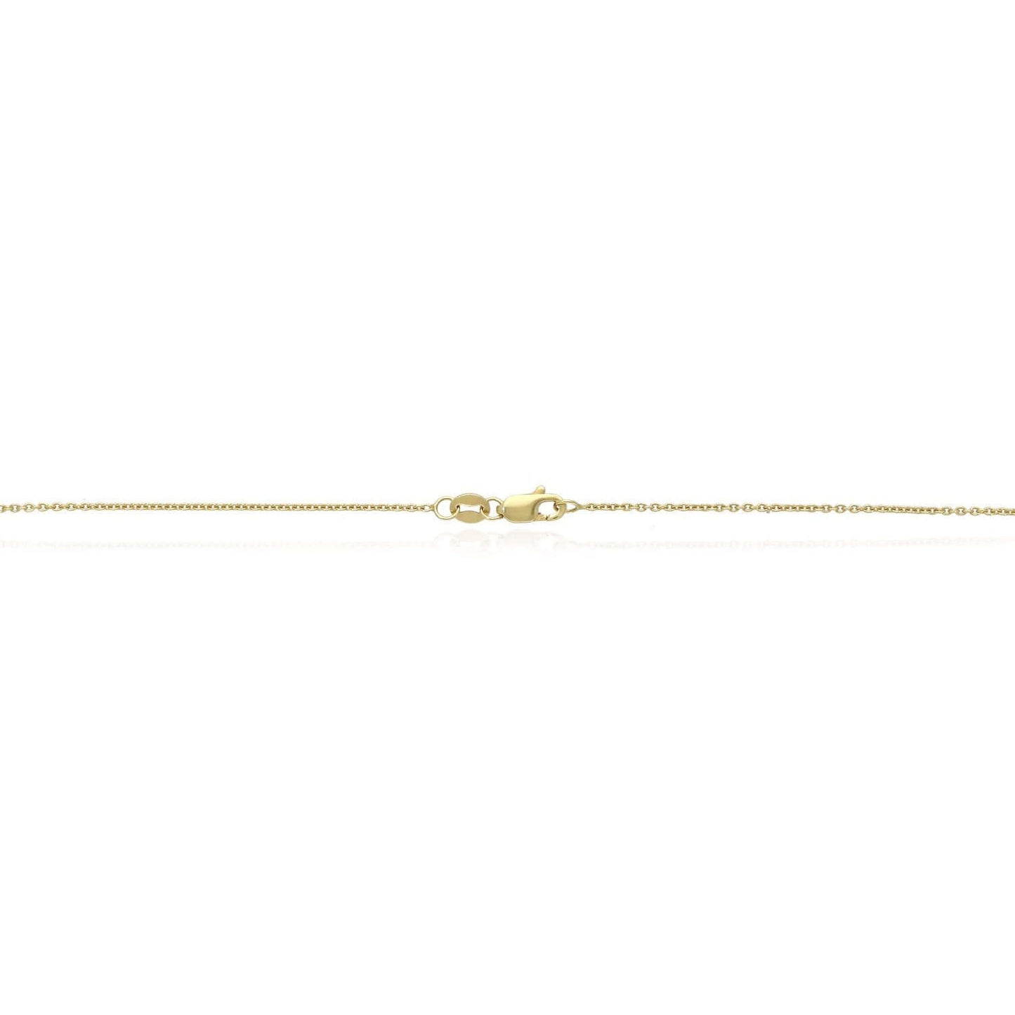 14K Gold Purple CZ Carabiner Pendant Necklace 16"