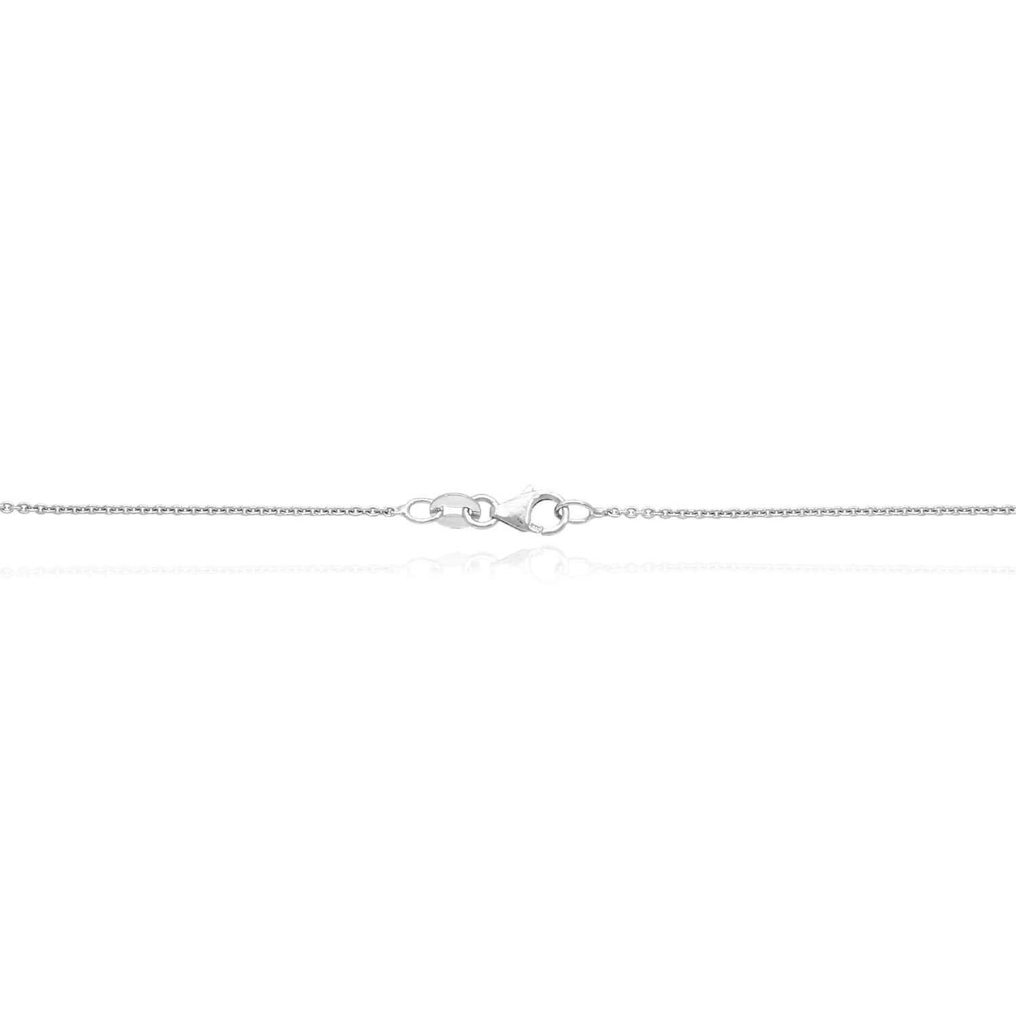 0.52CTW Real Diamond 14K Real Gold White Hamsa Pendant Necklace 16"