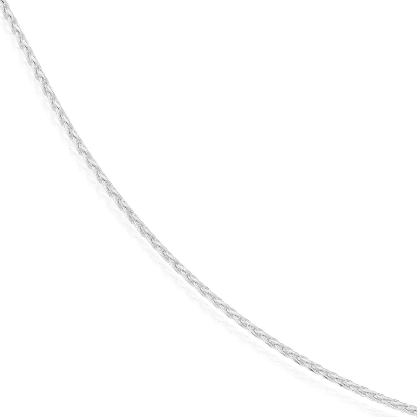 14K Real Gold 1mm Yellow, White Spiga Diamond-Cut Wheat Chain Necklace 16"-24"