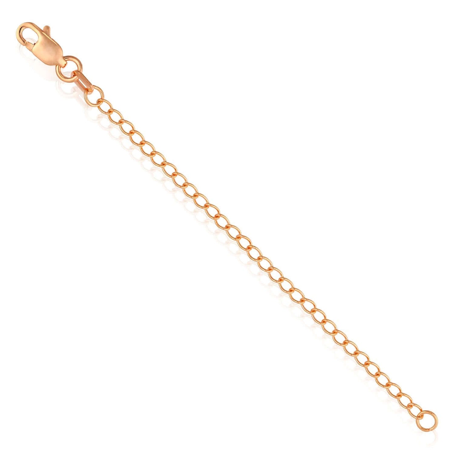 14K Real Gold Yellow, White, Rose Lobster Claw Clasp 3" Chain Extender