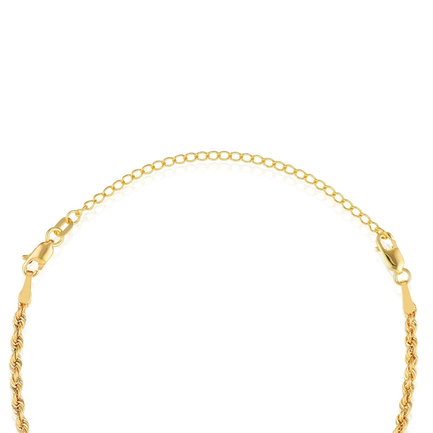 14K Real Gold Yellow, White, Rose Lobster Claw Clasp 3" Chain Extender