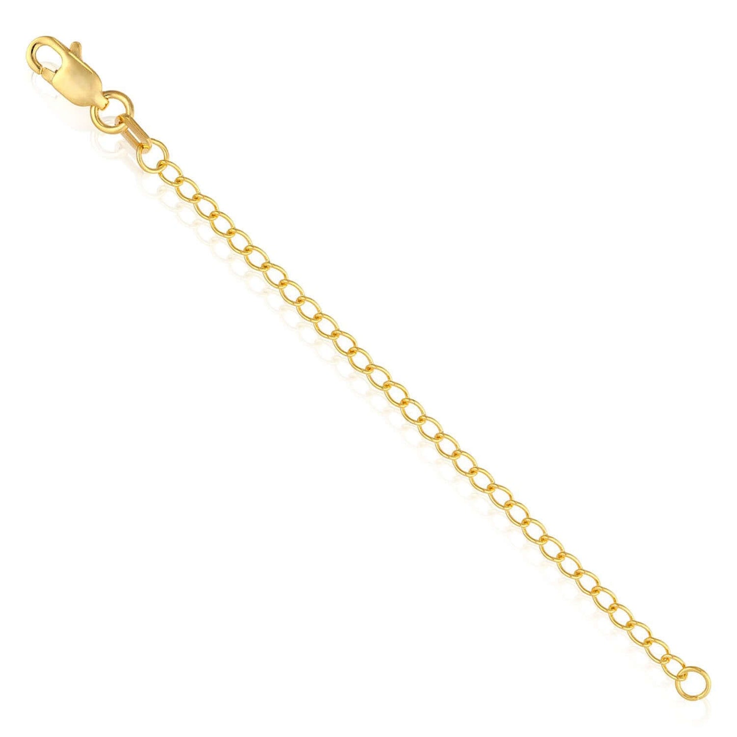 14K Real Gold Yellow, White, Rose Lobster Claw Clasp 3" Chain Extender