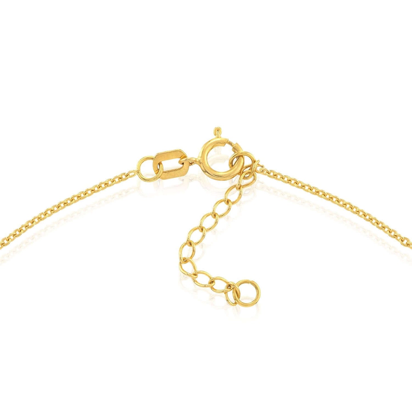 14K Real Gold Evil Eye Stations Cable Chain Ankle Bracelet 9"-10" Adjustable