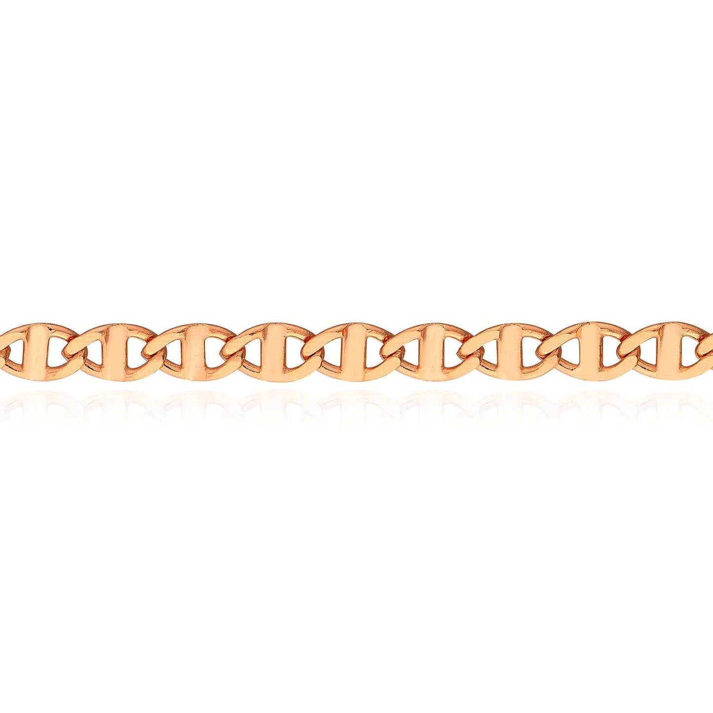 14K Real Gold Tri-Color Yellow White Rose Anchor Ankle Bracelet 9-10" Adjustable