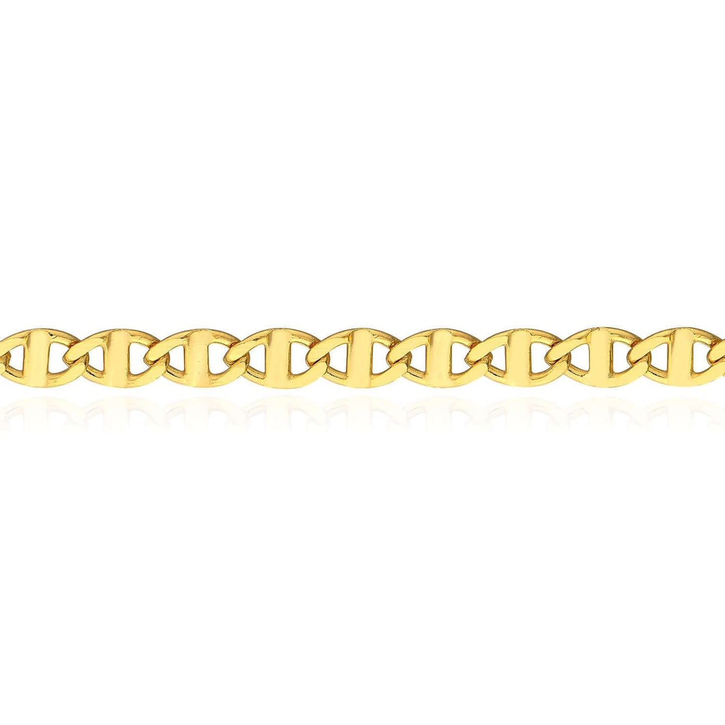 14K Real Gold Tri-Color Yellow White Rose Anchor Ankle Bracelet 9-10" Adjustable