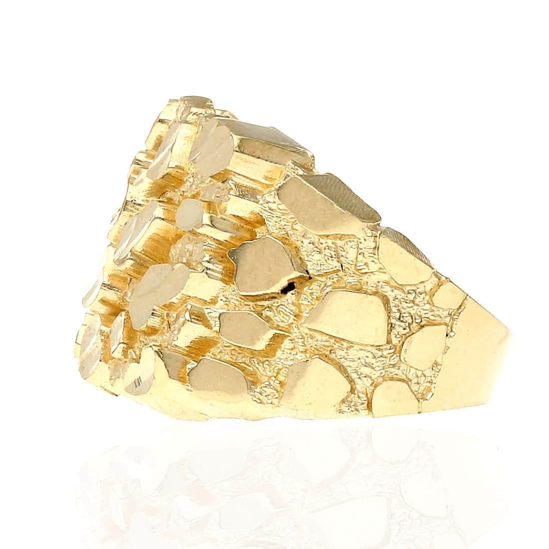 10K Gold Nugget 18mm Ring