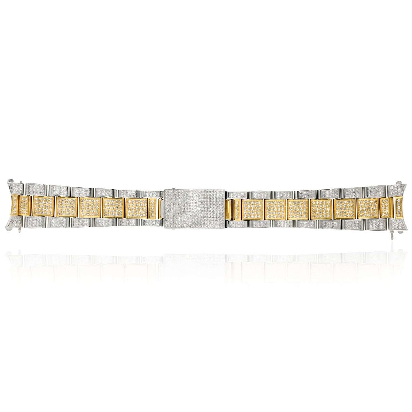 Rolex Datejust 2-Tone Yellow 4.5CTW Real Diamond Oyster 36mm Watch Bracelet