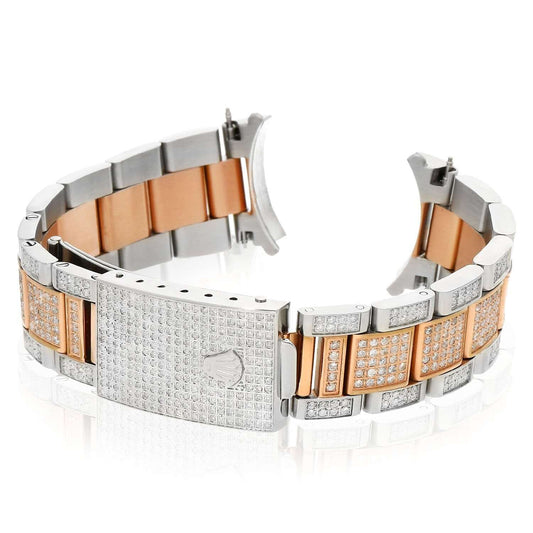 Rolex Datejust 2-Tone Rose 4.5CTW Natural Diamond Oyster 36mm Watch Bracelet