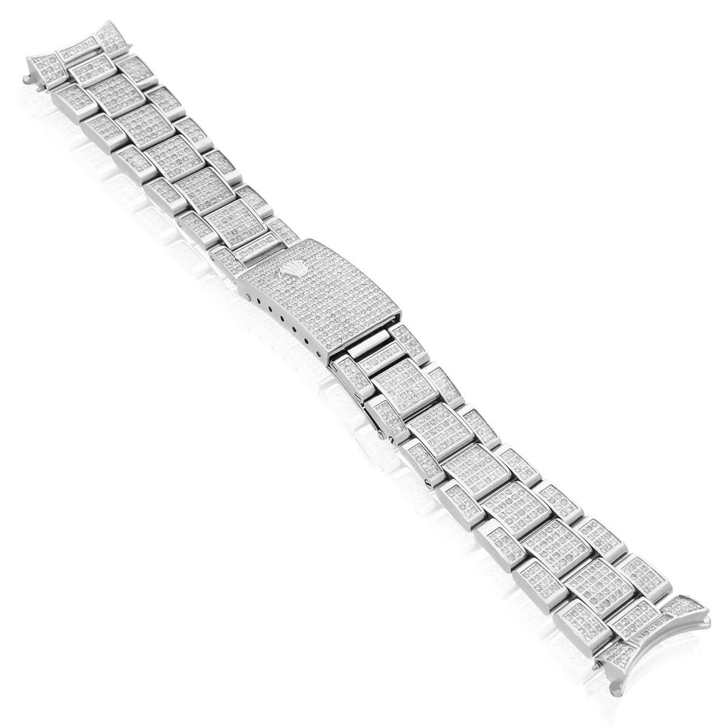 Rolex Datejust White 4.5CTW Real Diamond Oyster 36mm Watch Bracelet