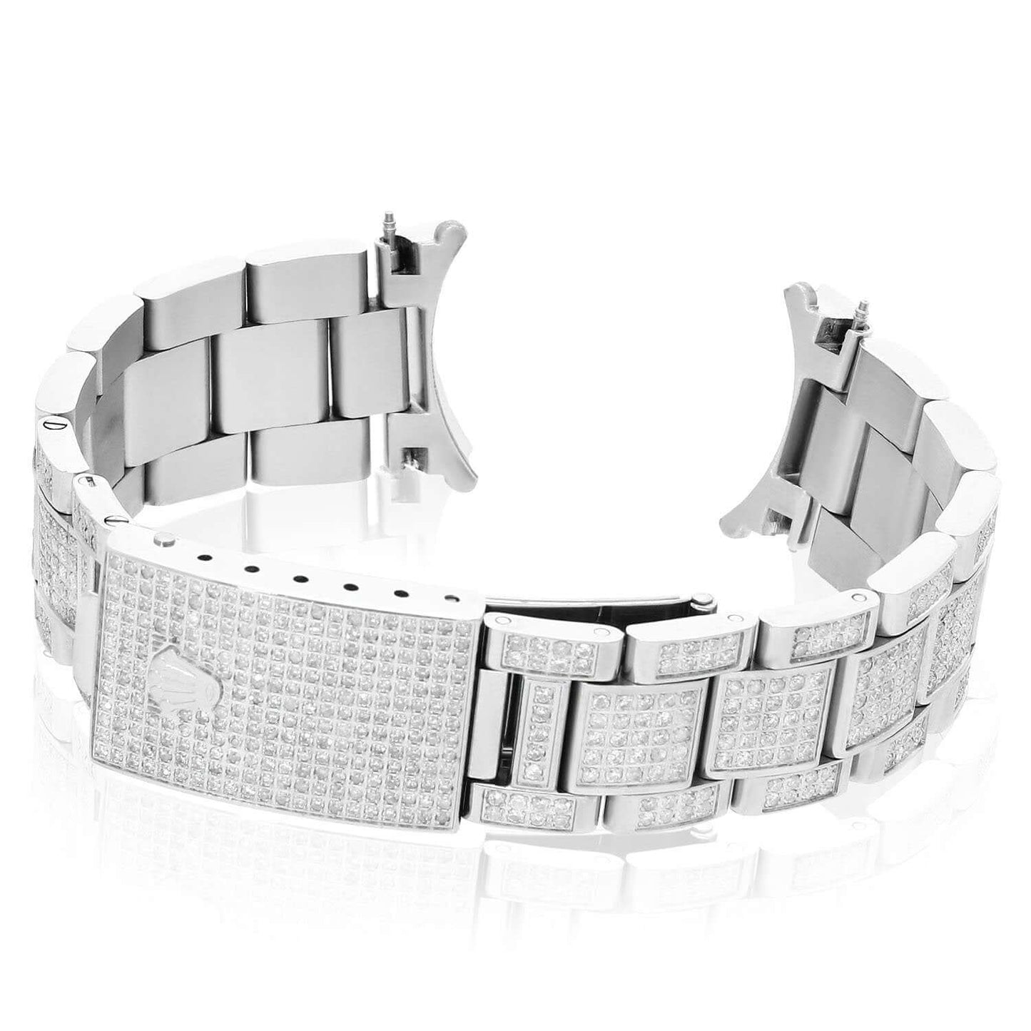 Rolex Datejust White 4.5CTW Real Diamond Oyster 36mm Watch Bracelet