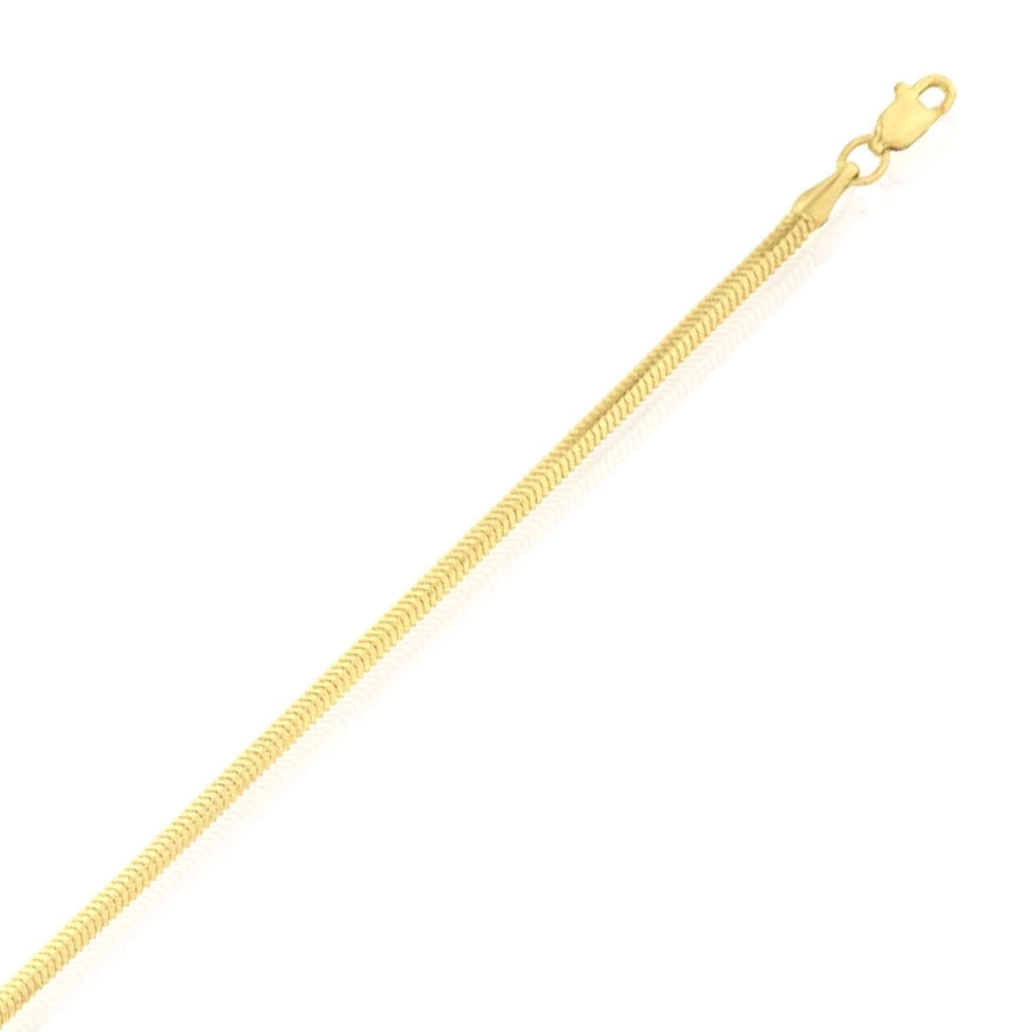 Solid 14K Real Gold 2.6mm Snake Chain Necklace 16" 18" 20"