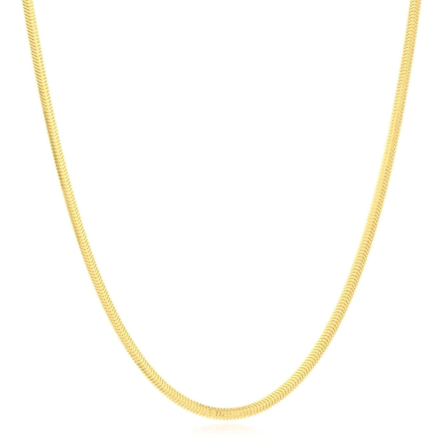 Solid 14K Real Gold 2.6mm Snake Chain Necklace 16" 18" 20"