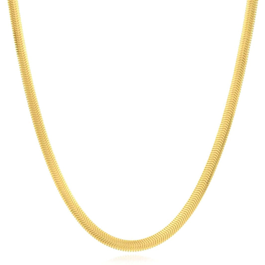 14K Gold 4.2mm Snake Chain (Solid Links) 16"-20"