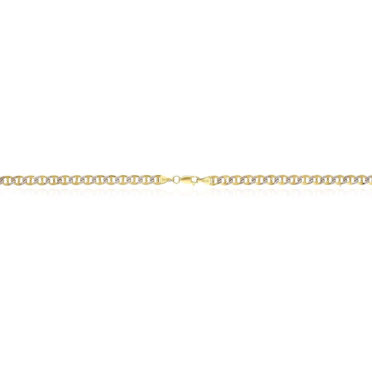 Solid 10K Gold Filled 5mm Diamond-Cut Anchor Mariner Chain Necklace 18" 20" 22"