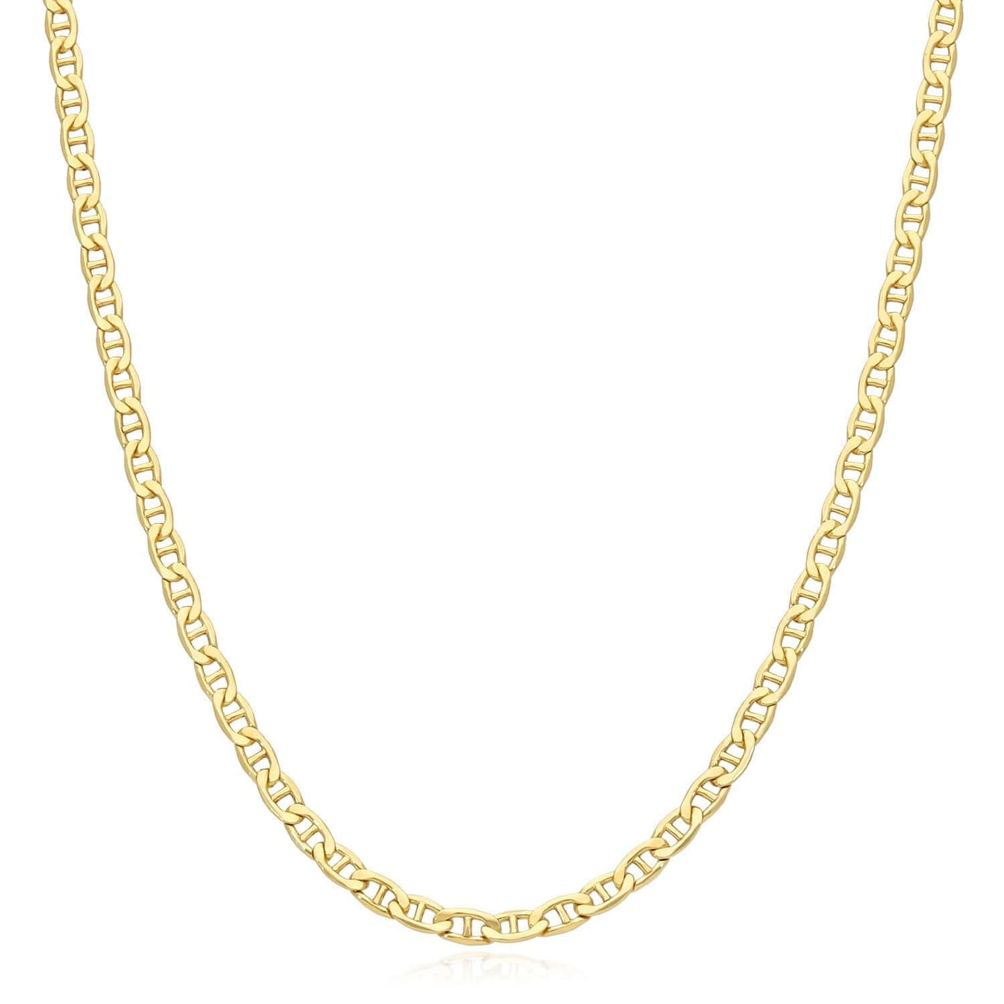 Solid 14K Gold-Filled 3mm Anchor Mariner Chain 20", 22", 24"