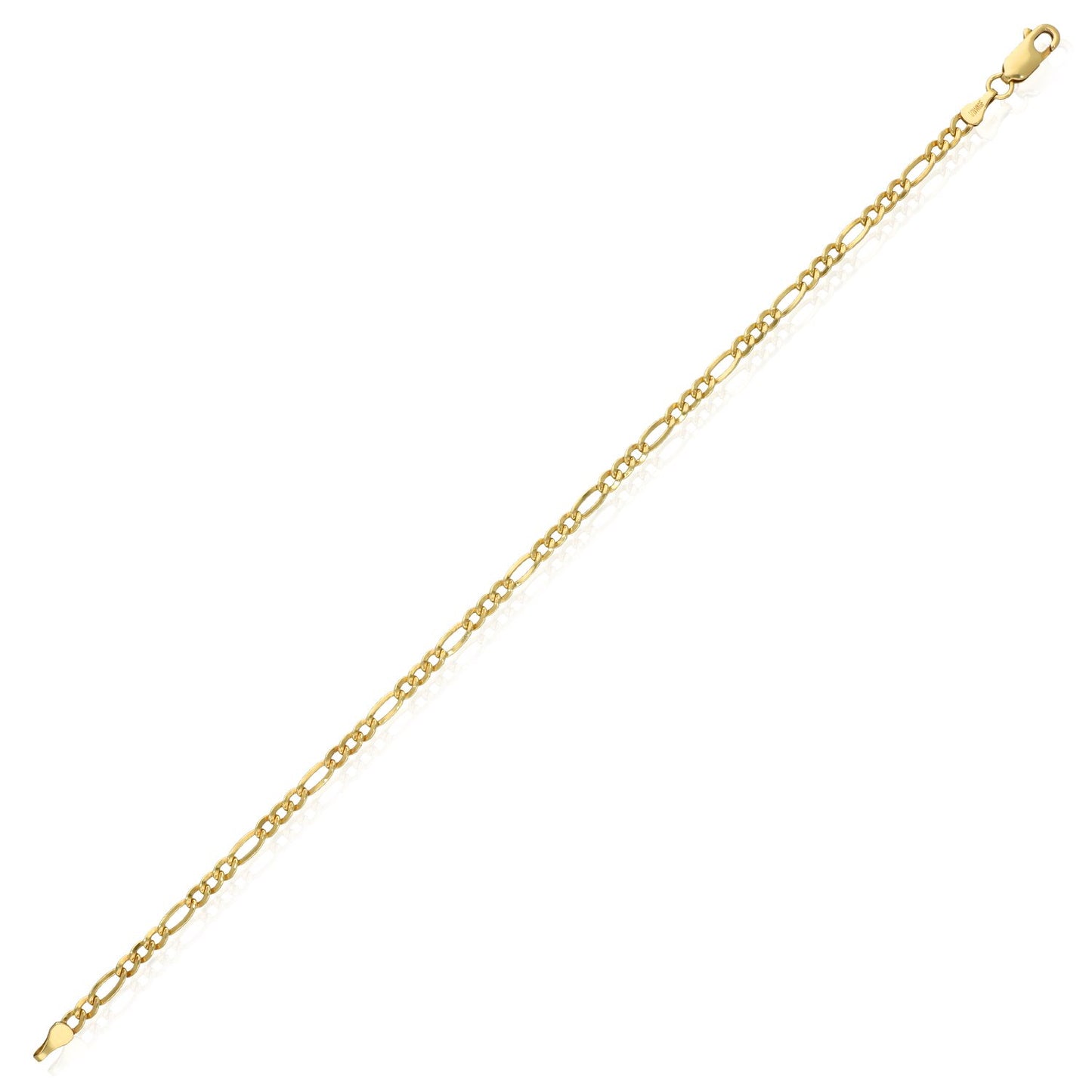 Solid 14K Gold Filled 3mm Figaro Bracelet 8"