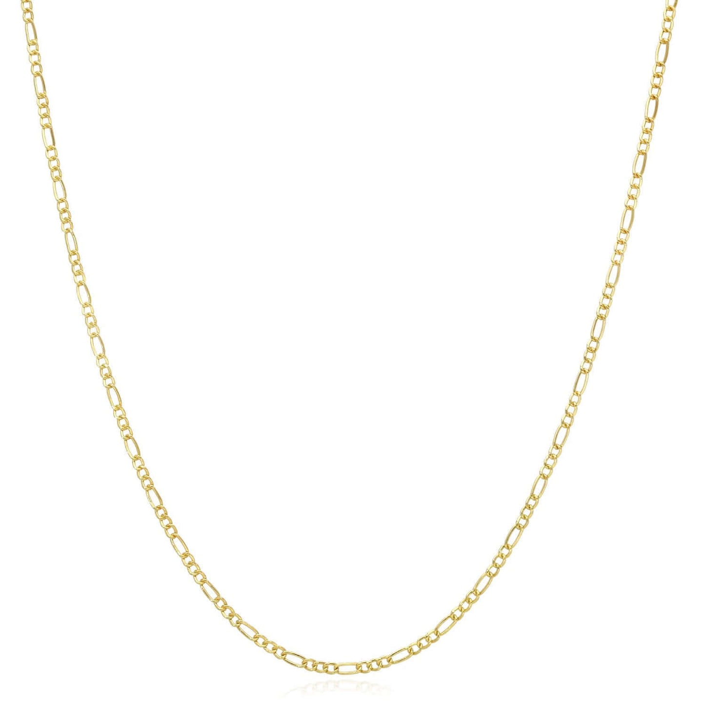 Solid 14K Gold Filled 1.6mm Figaro Chain Necklace 16", 22", 24"