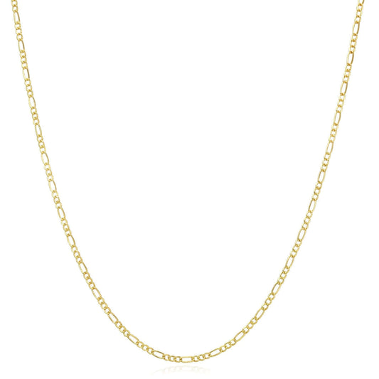 14K Gold-Filled 1.6mm Figaro Chain (Solid Links) 16", 22", 24"