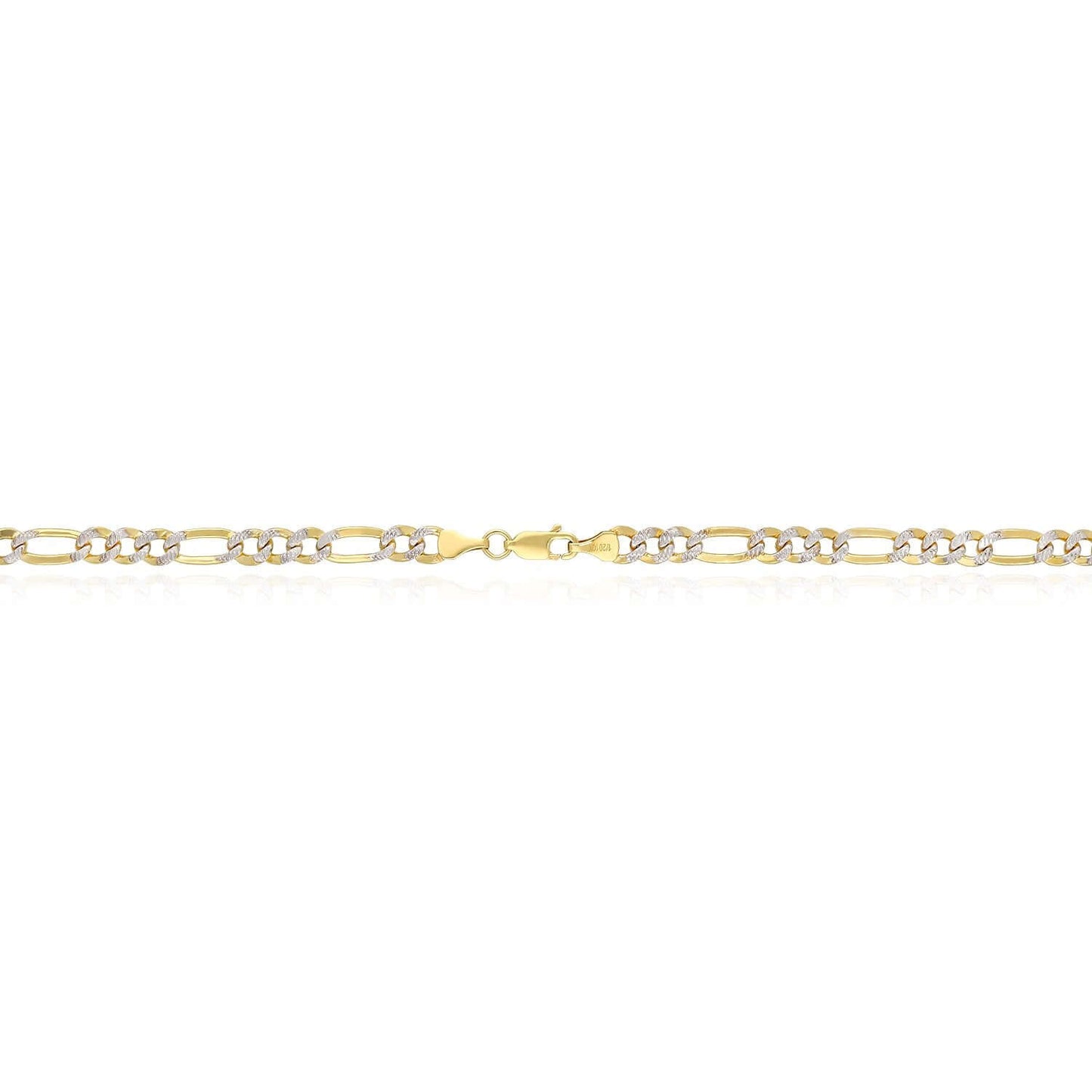 Solid 10K Gold Filled 5mm Diamond-Cut Figaro Chain Necklace 18", 20", 22", 24"