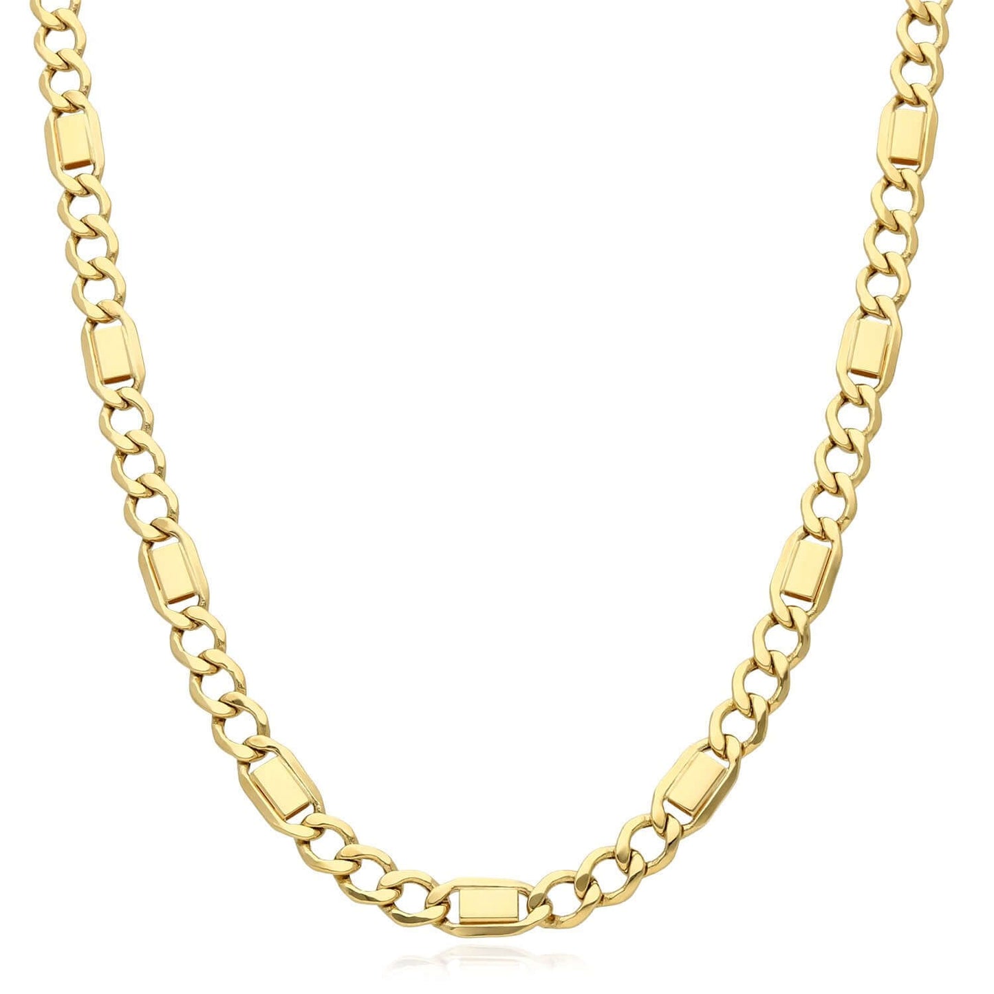 Real 14K Gold 5.5mm Solid Cuban Link Chain Necklace 22" Lobster Clasp Italy