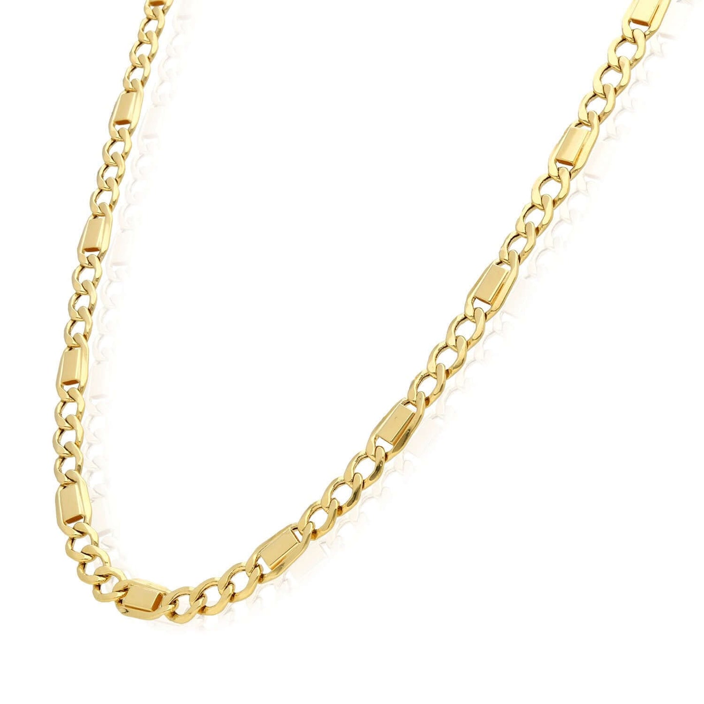 Real 14K Gold 5.5mm Solid Cuban Link Chain Necklace 22" Lobster Clasp Italy