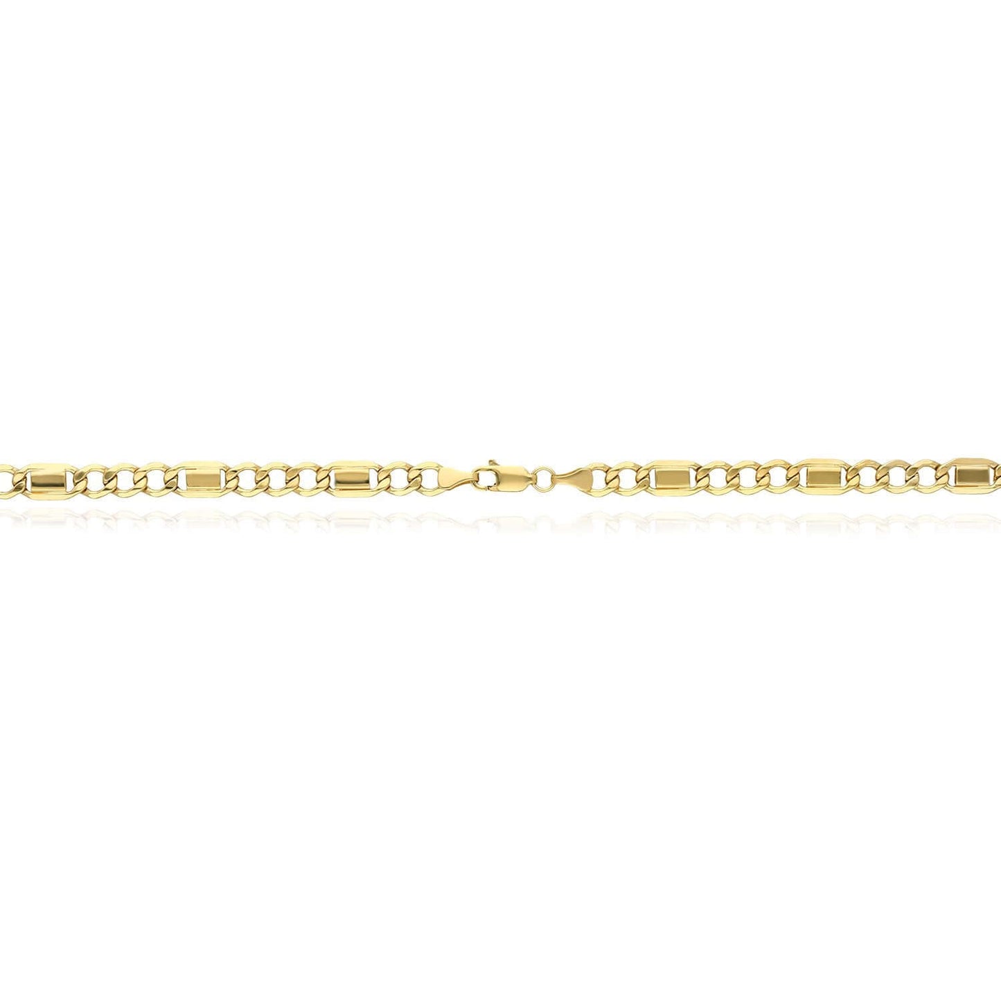 Real 14K Gold 5.5mm Solid Cuban Link Chain Necklace 22" Lobster Clasp Italy
