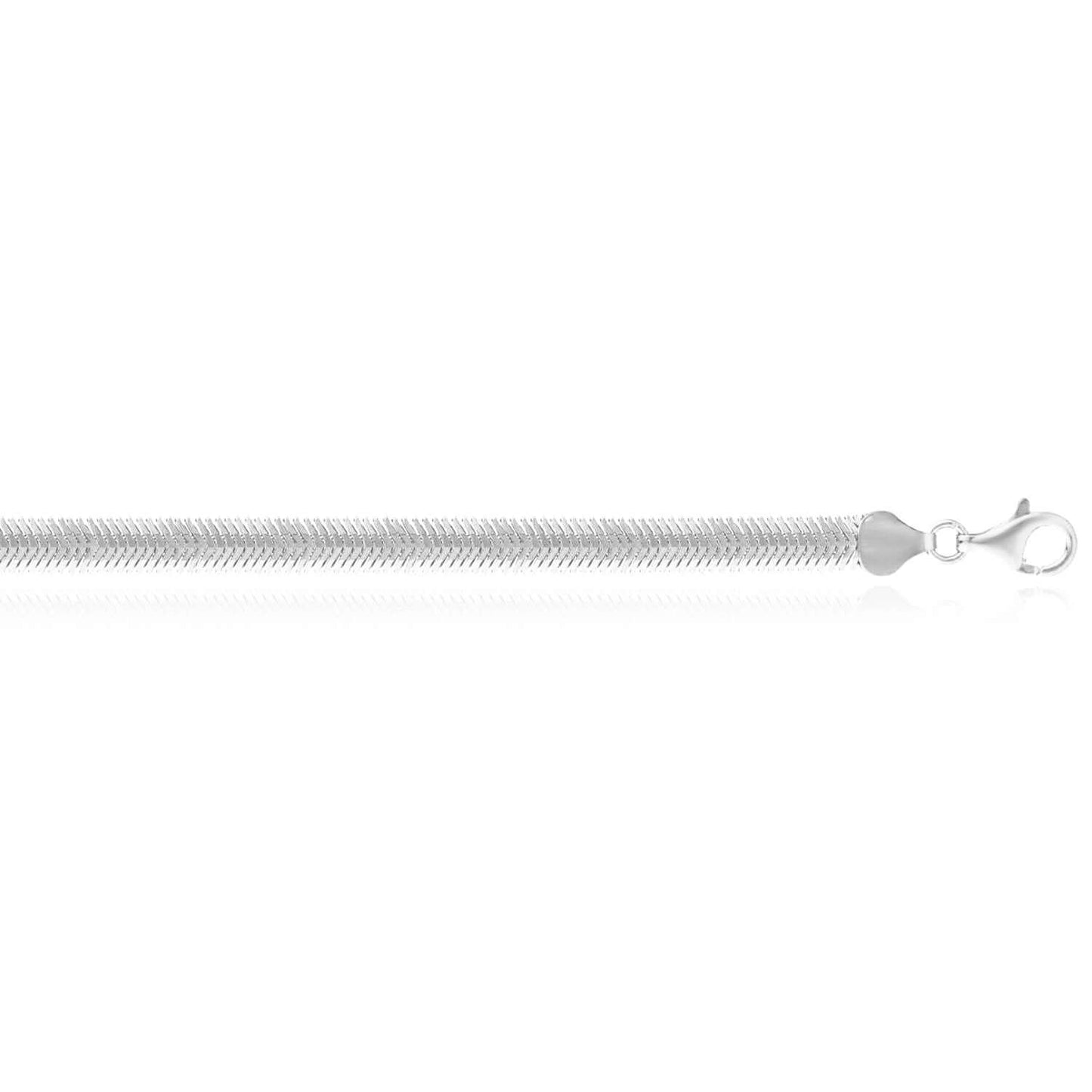 Gold Over Sterling Silver Yellow White 6.4mm Oval Snake Chain Necklace 16" - 20"