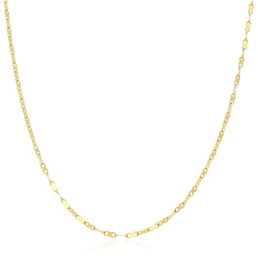 10K Yellow Gold 1.8mm Infinity Chain (Solid Links) 18"