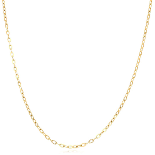 10K Yellow Gold 2mm Parallel Cable Chain (Solid Links) 18"