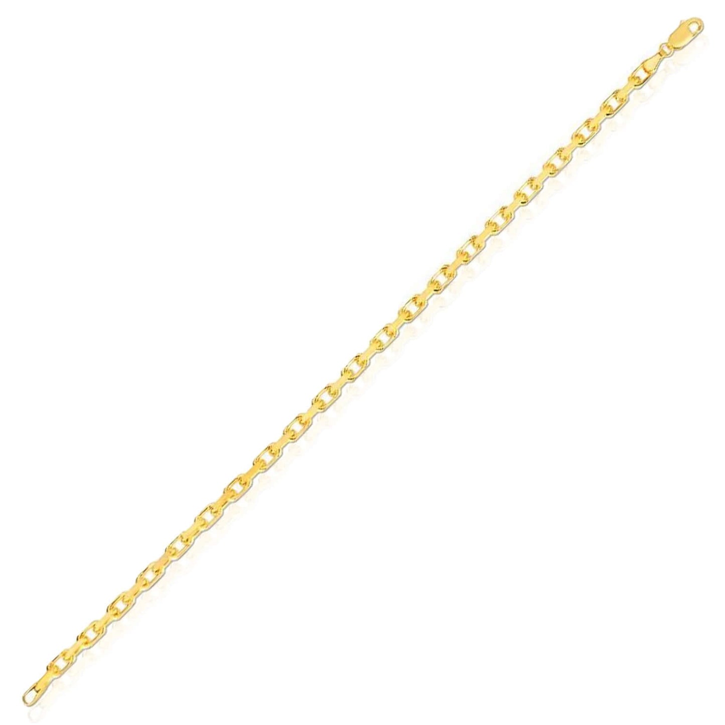 Real 10K Gold 3.5mm French Cable Bracelet 8.25"